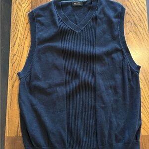 Axcess Men's Navy V-Neck Ribbed Front Sweater Vest